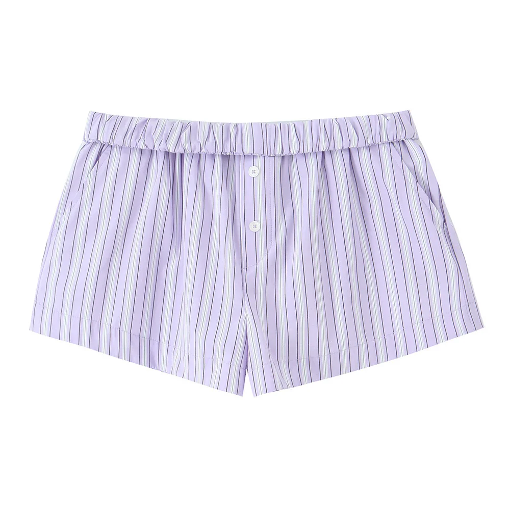 Women’s Striped Vest Top & Mini Shorts Set - Image 4