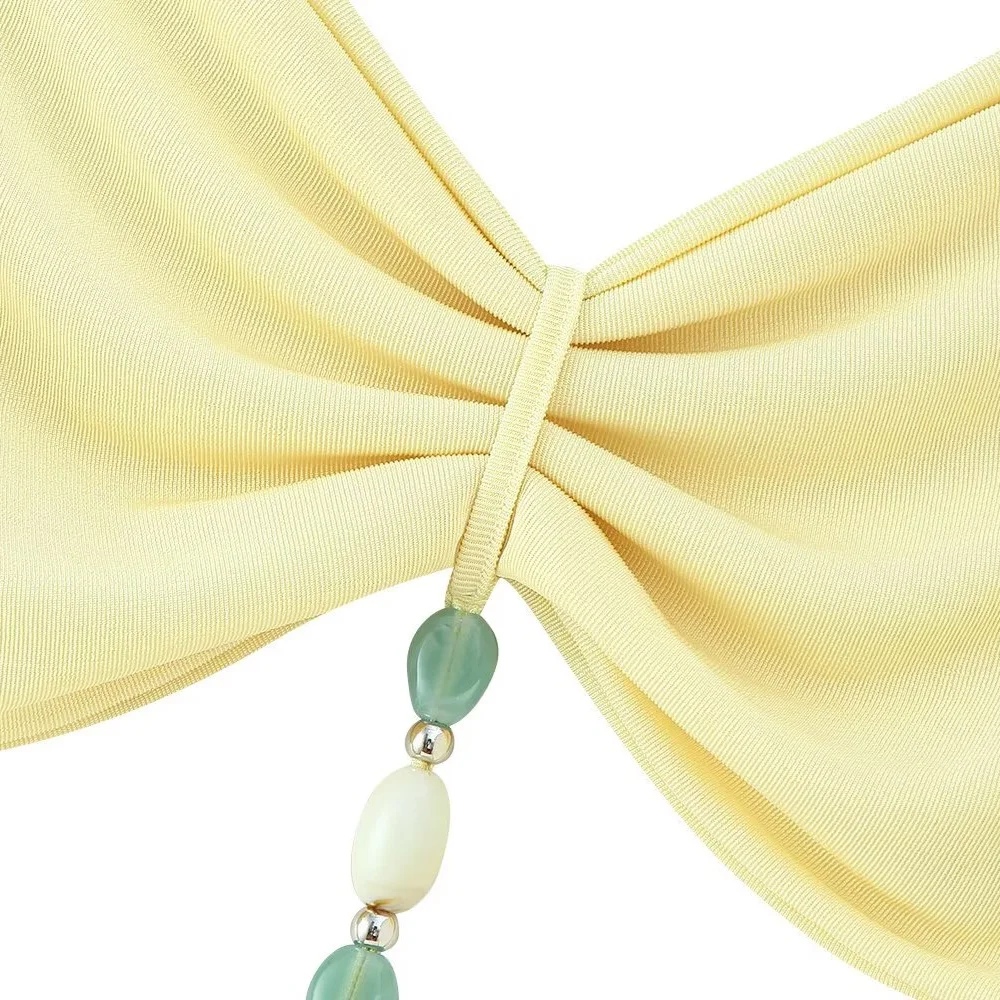 Women’s Handmade Beaded Shawl Wrinkle Dress - Image 4