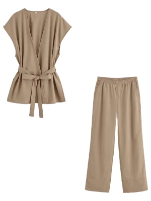 Women’s Vertical Stripe Sleepwear Set