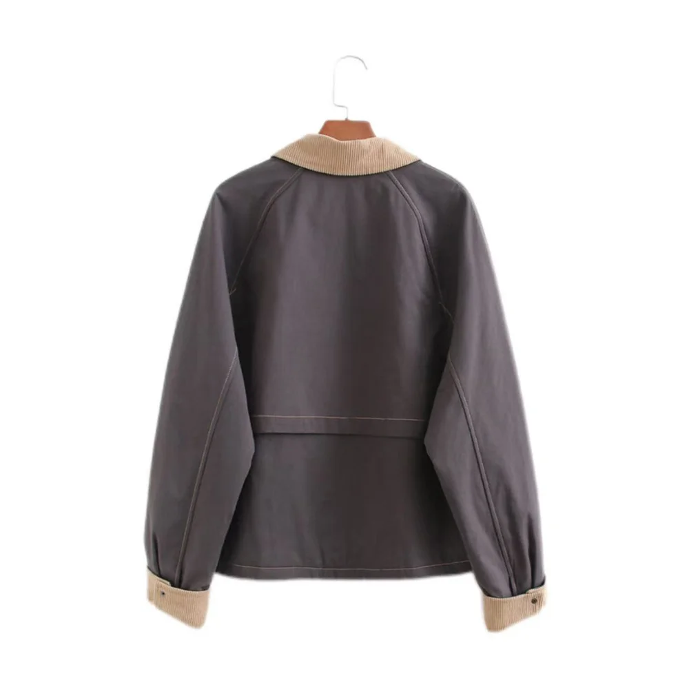 Women’s Autumn Patchwork Cotton Jacket - Image 2