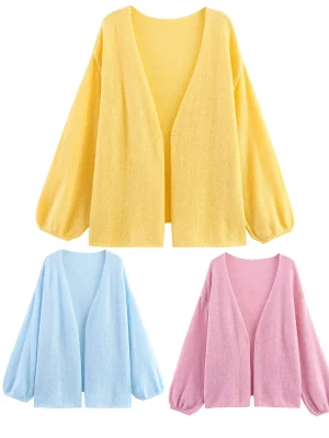 Women’s Sweet V-Neck Long Sleeve Cardigan