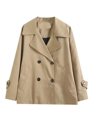 Autumn Classic British Double-Breasted Short Coat