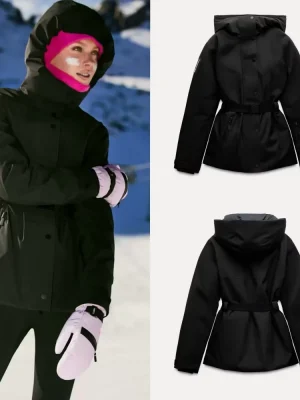 Warm Hooded Cotton Ski Jacket
