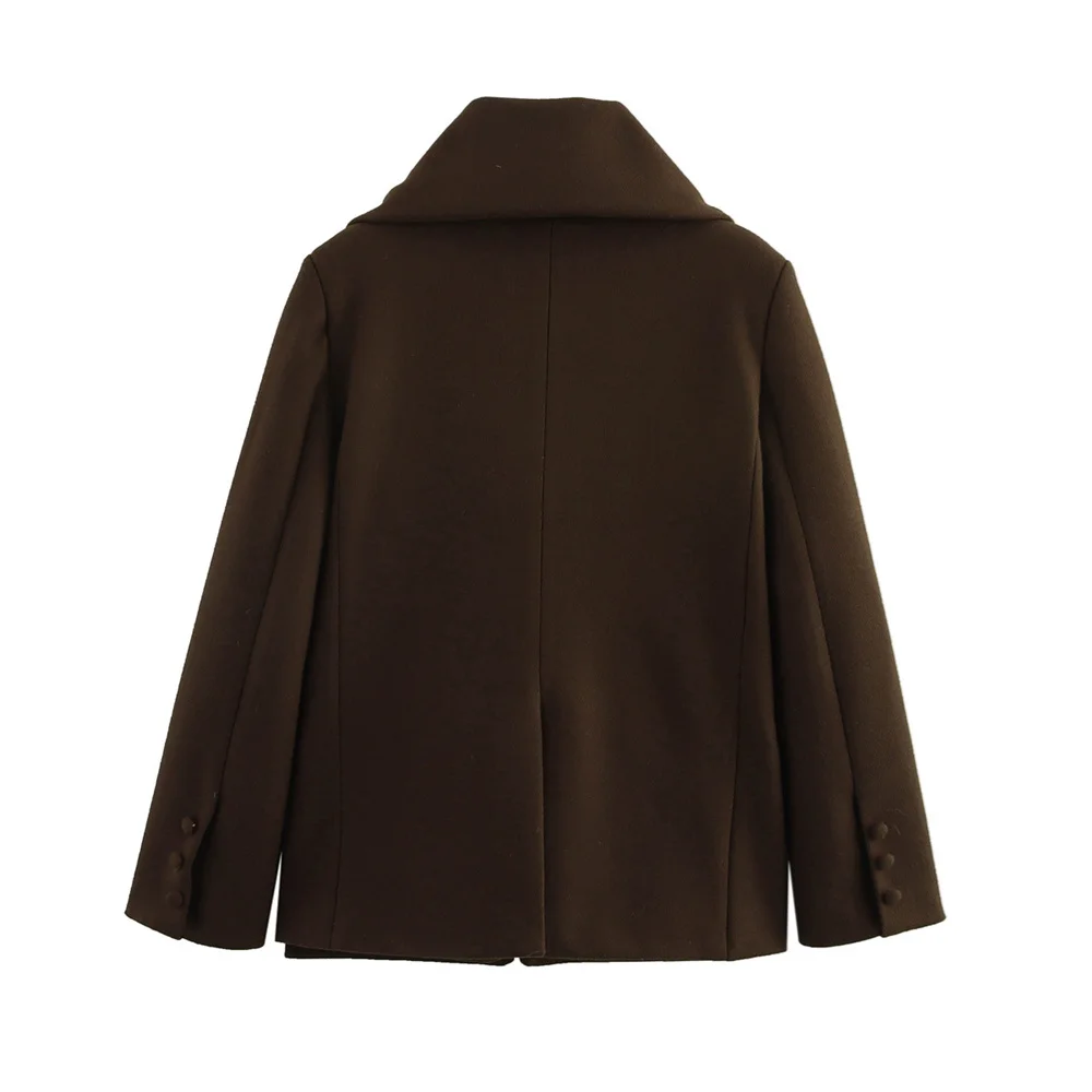 Women’s Simple Scarf-Detail Suit Coat - Image 6