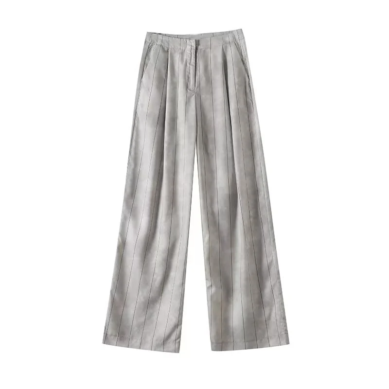 Women’s Striped Straight-Leg Summer Pants - Image 4