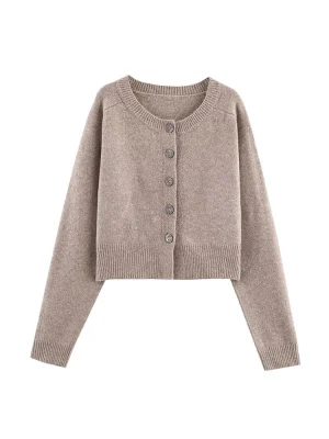 Women’s Autumn Button Knit Jacket