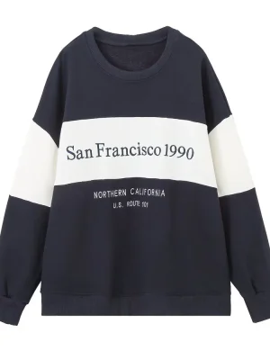 Winter Women’s Embroidered Text Sweatshirt