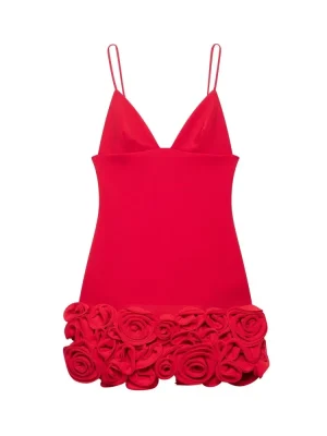 Women’s Embossed Flower Slim Fit Sleeveless Dress