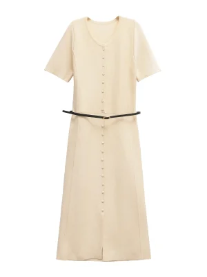 Women’s Slim Fit Belted Spring Dress