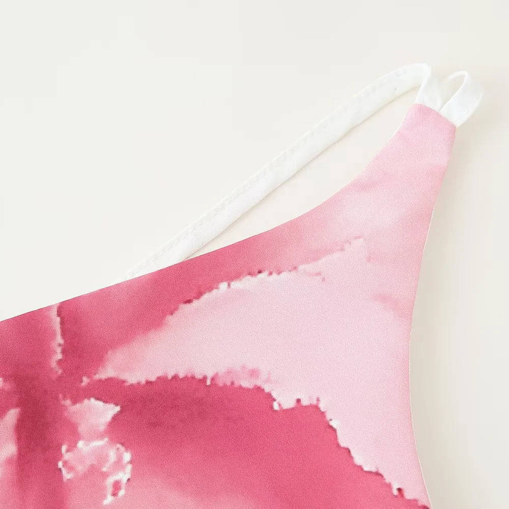 Women’s One-Shoulder Printed Dress with Backless Detail - Image 3