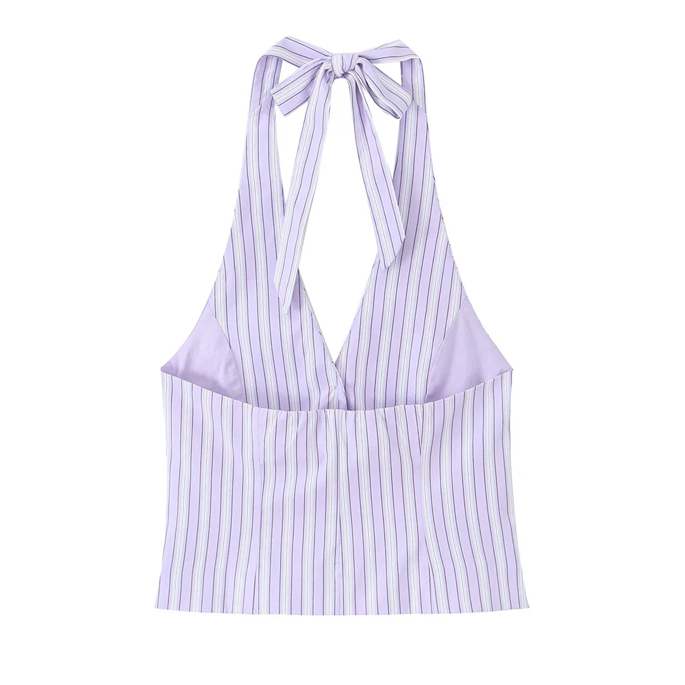 Women’s Striped Vest Top & Mini Shorts Set - Image 3