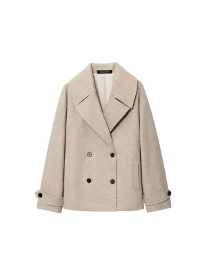 Women’s Double-Breasted Lapel Short Coat