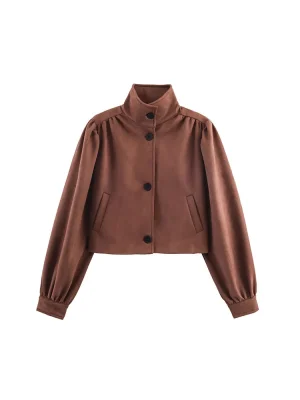 Women’s Autumn Imitation Deer Fur Pleated Jacket