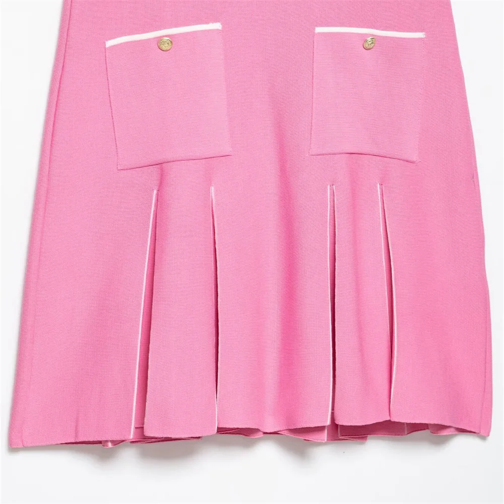 Women’s Knitted Pocket Summer Dress - Image 6