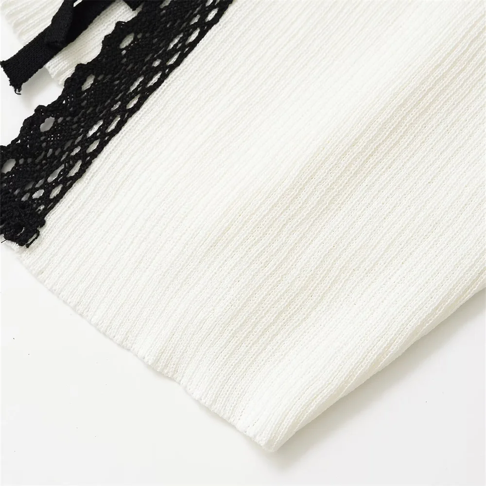 Women’s Spicy Girl Contrast Color Slim Knit Camisole - Image 6