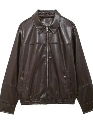 Autumn Faux Leather Pilot Jacket
