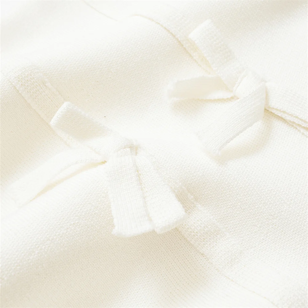 Women’s Knitted Top with Bow & Skirt-Style Hem - Image 5