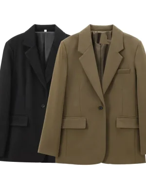Autumn One-Button Lapel Casual Suit Jacket