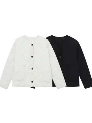 Autumn Women’s Diamond Grid Cotton Jacket