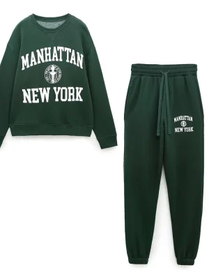 Winter Women’s Printed Hoodie & Jogger Set