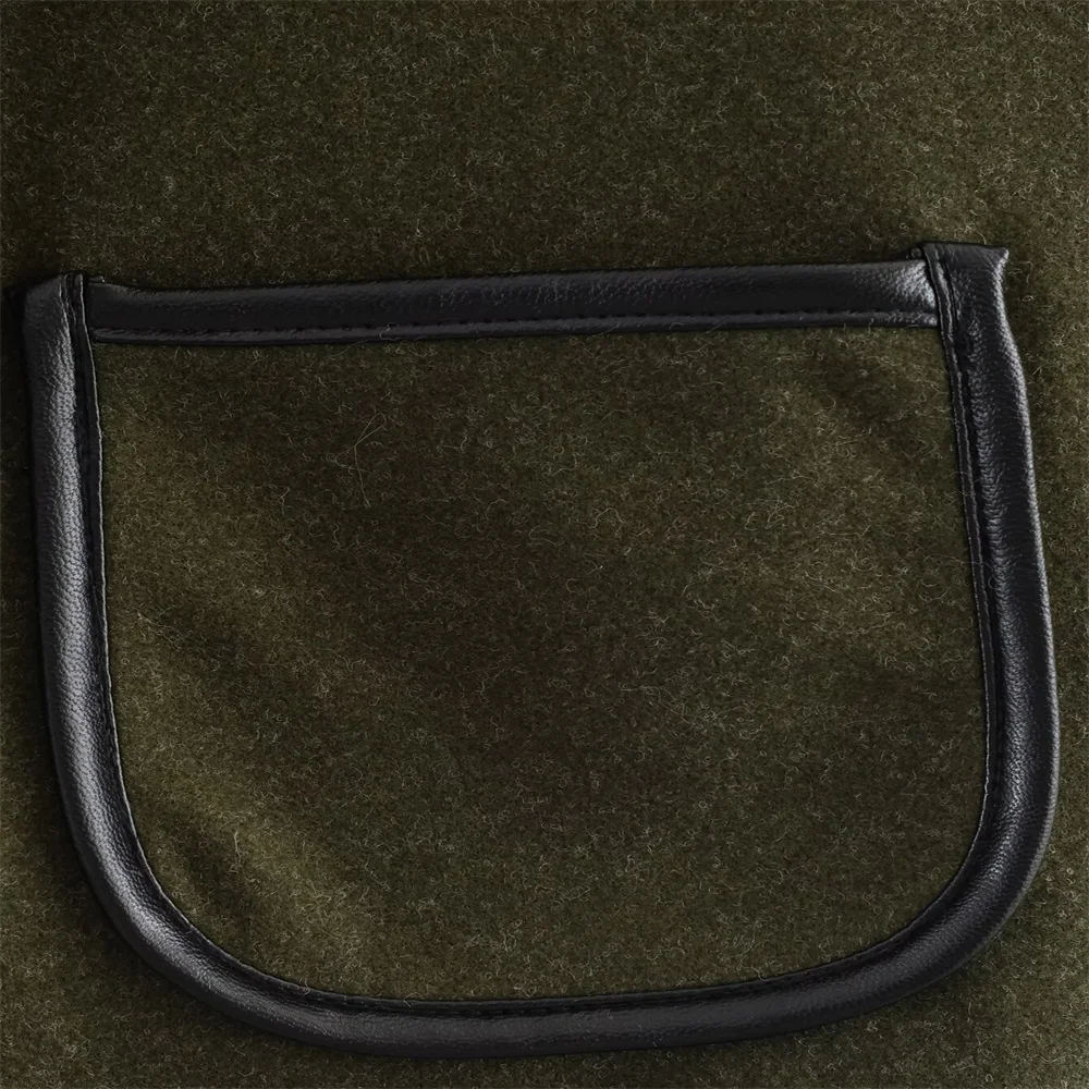 Women’s Autumn Wool & PU Scarf Jacket - Image 5