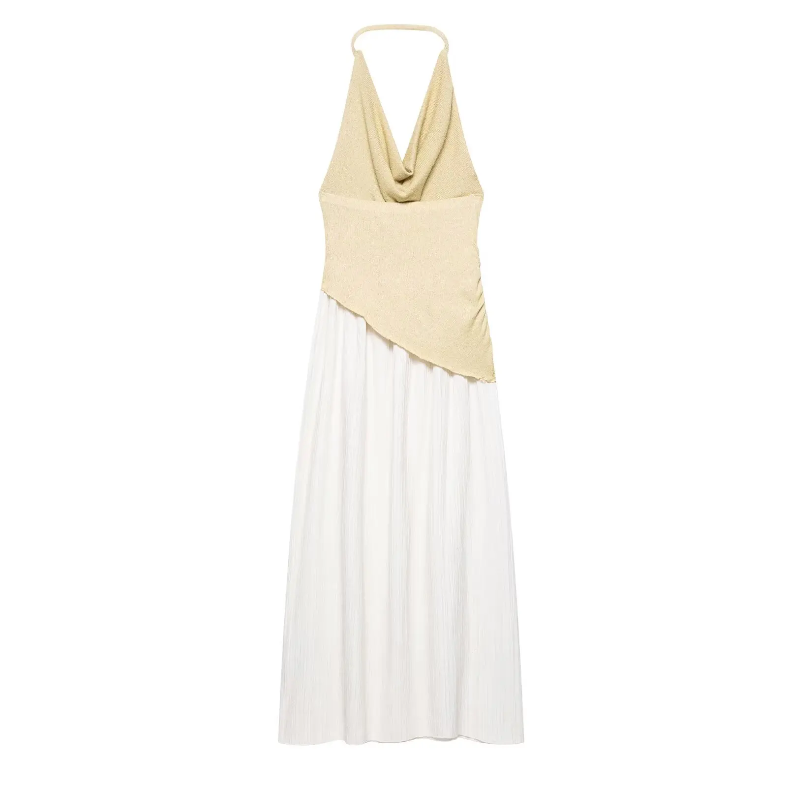 Women’s Splicing Neck Slim Summer Dress - Image 2