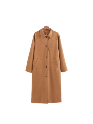 Women’s Autumn Loose Open Collar Long Coat
