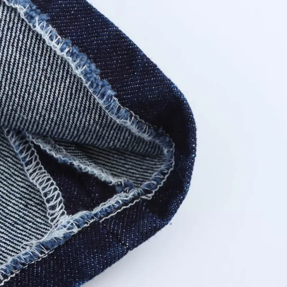 Women’s Square Neck Sleeveless Denim Mini Dress - Image 6