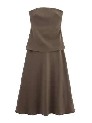 Women’s Strapless Cinched Waist Summer Dress