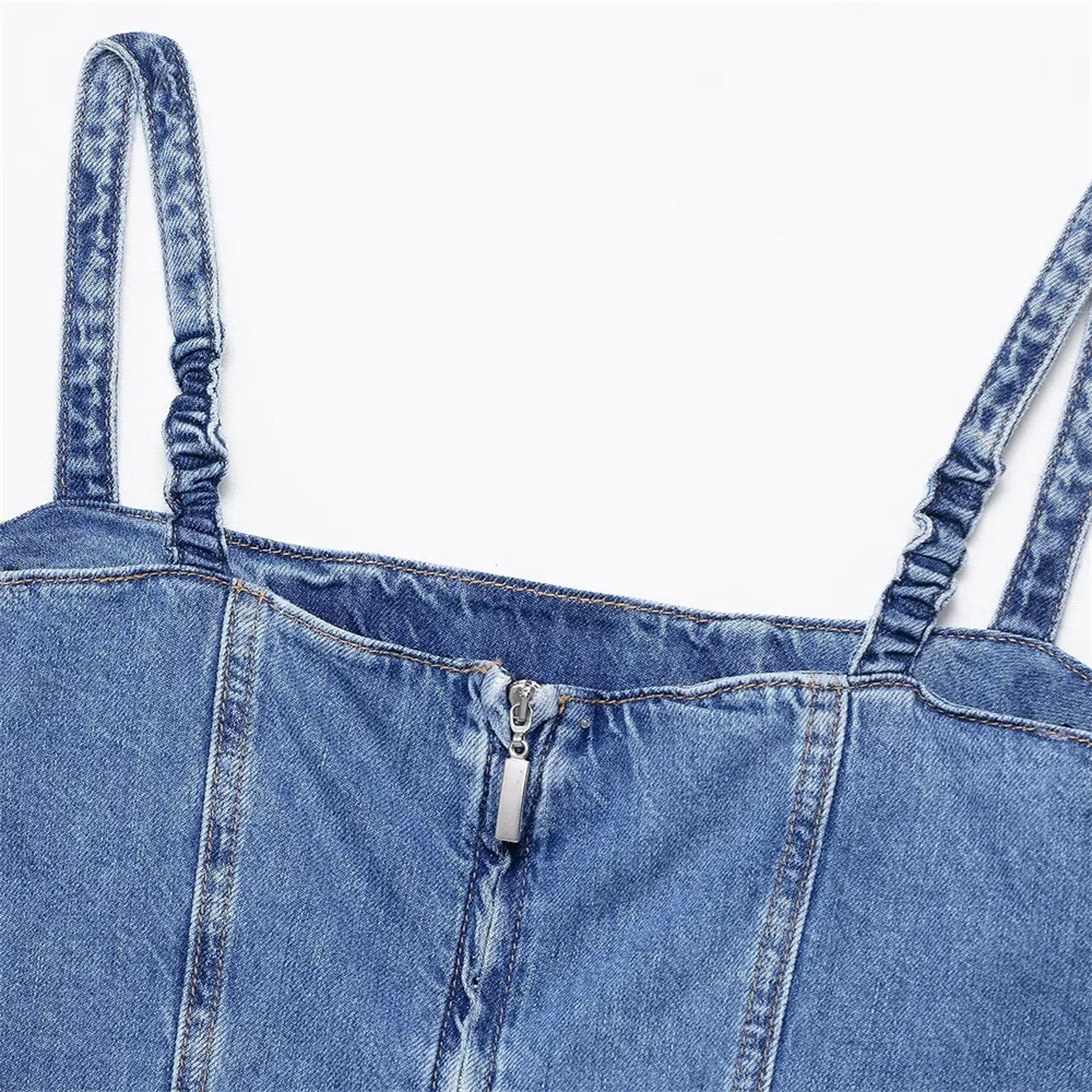 Women’s Denim Suspender Top - Image 5