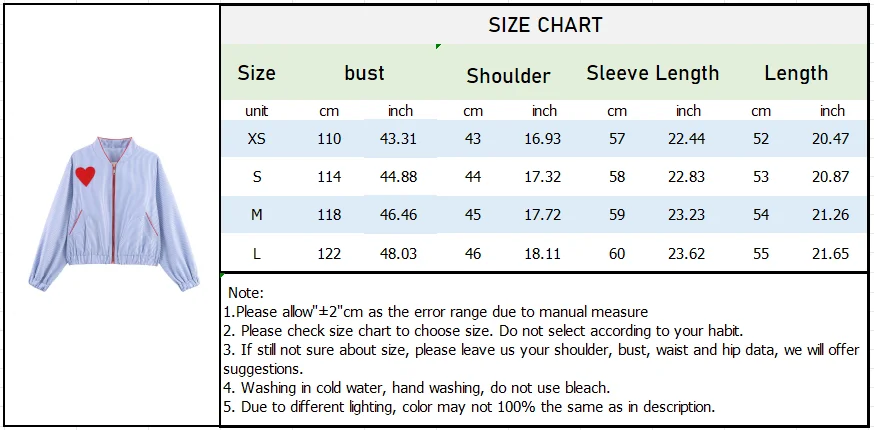 Women’s Autumn Stripe & Heart Patch Jacket - Image 7