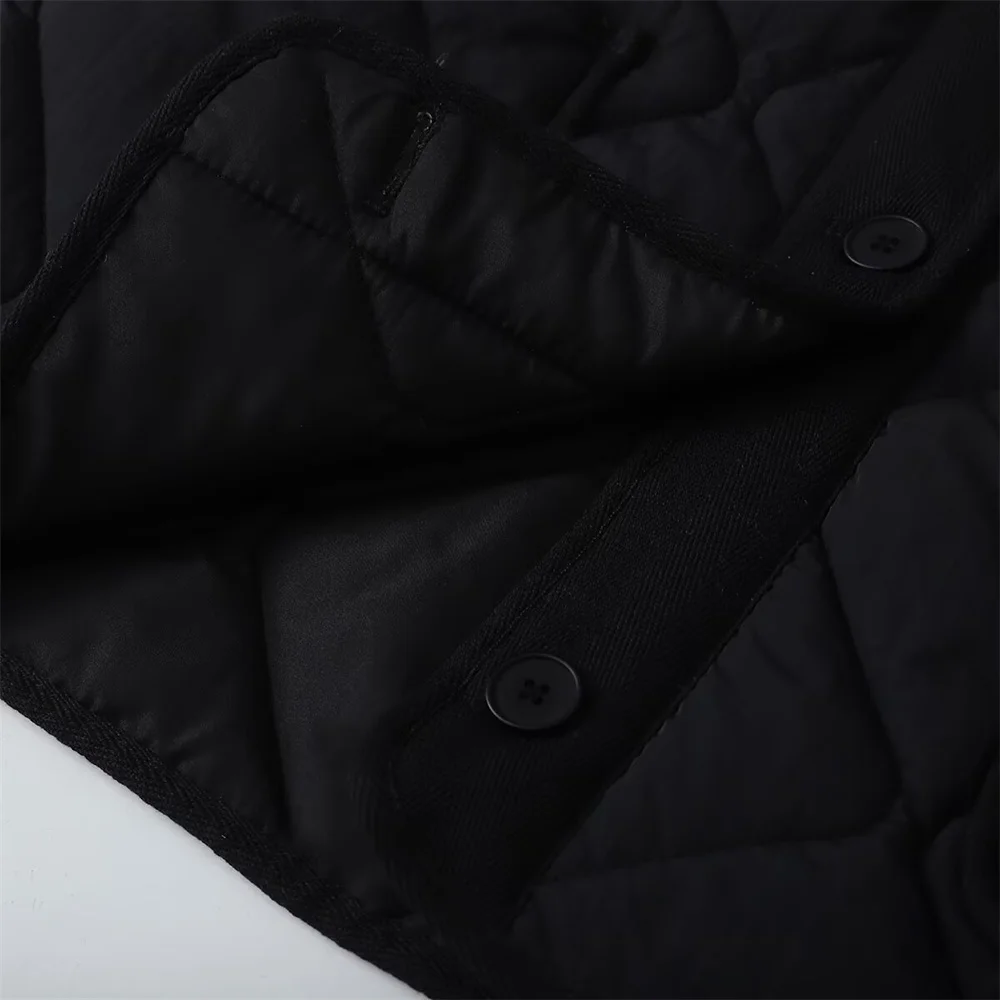 Autumn Women’s Diamond Grid Cotton Jacket - Image 6