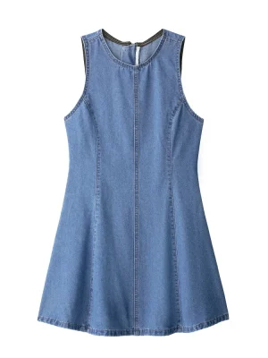 Women’s Cinched Waist Denim Dress