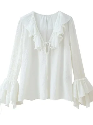 Women’s French-Style Layered V-Neck Shirt