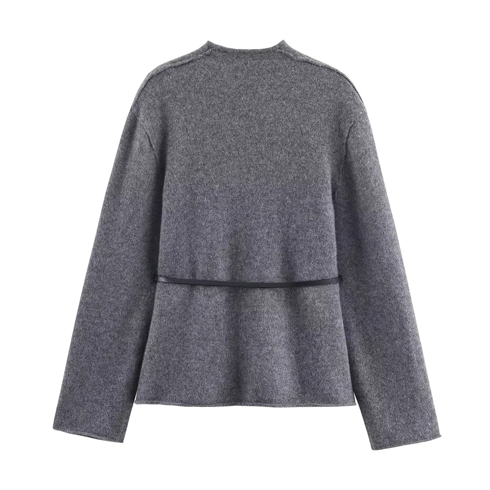 Women’s Autumn Pure Wool Belted Jacket - Image 2