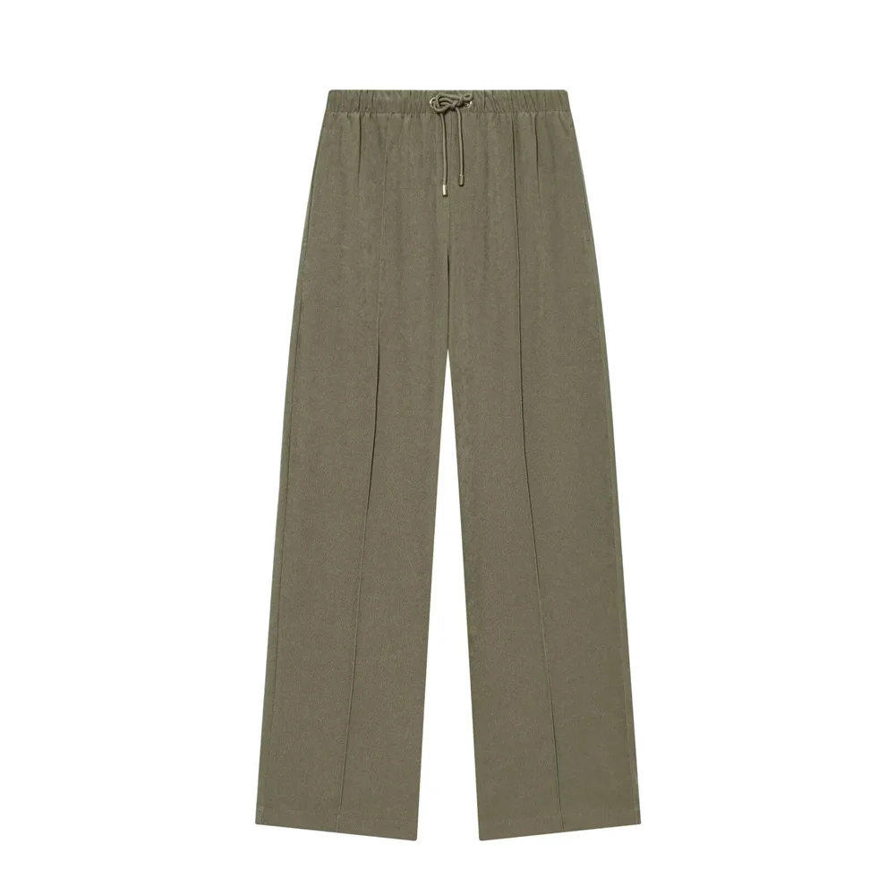 Women’s Fluffy Pilot Jacket & Wide Leg Pants Set - Image 4