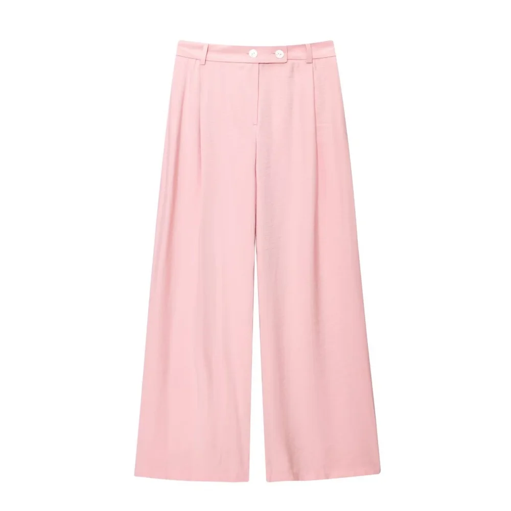 Women’s High-Waist Pleated Wide Leg Pants