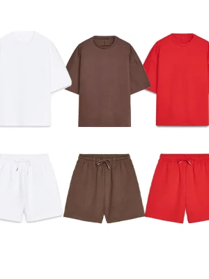 Women’s Short Sleeve Sweatshirt & Shorts Set