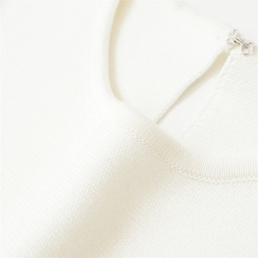 Women’s Knitted Top with Bow & Skirt-Style Hem - Image 3