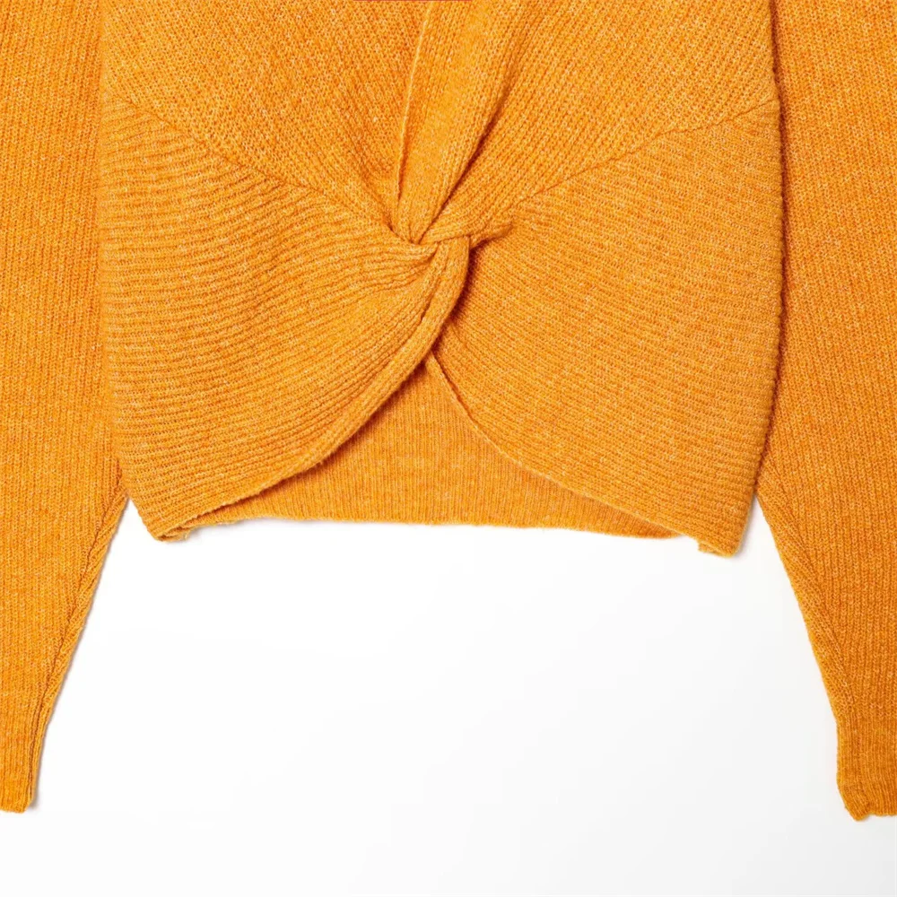 Loose Fit Long Sleeve Knit Sweater - Image 5