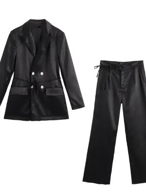 Autumn Women’s Double Breasted Suit Set