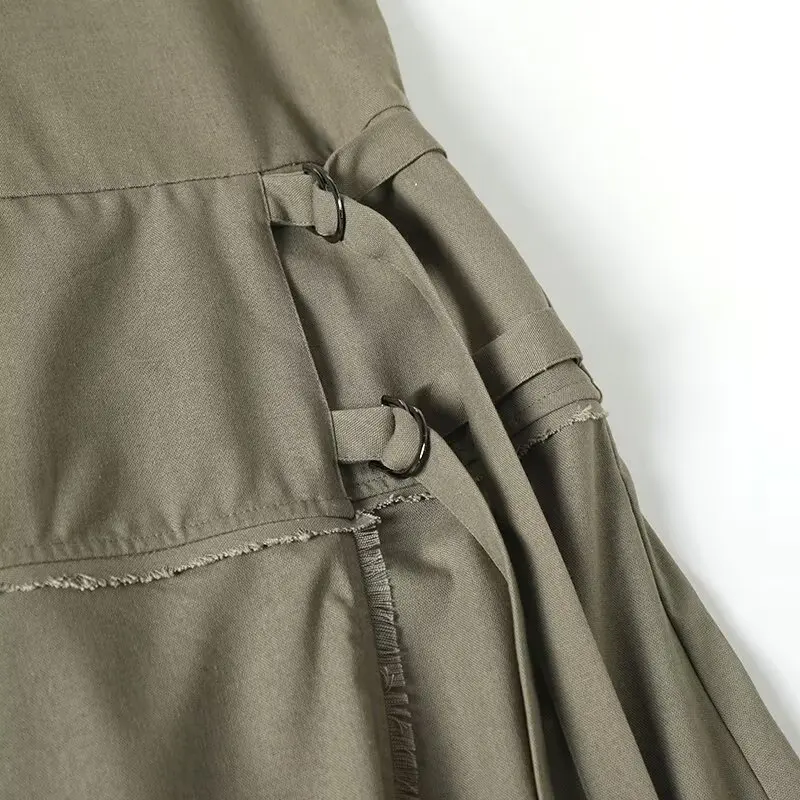 Women’s Solid Sleeveless Buckle Summer Dress - Image 4