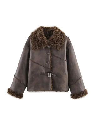 Women’s Autumn/Winter Faux Fur Thick Coat