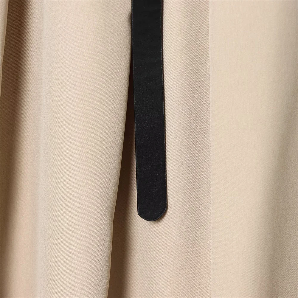 Women’s Belted Pleated A-Line Midi Skirt - Image 4