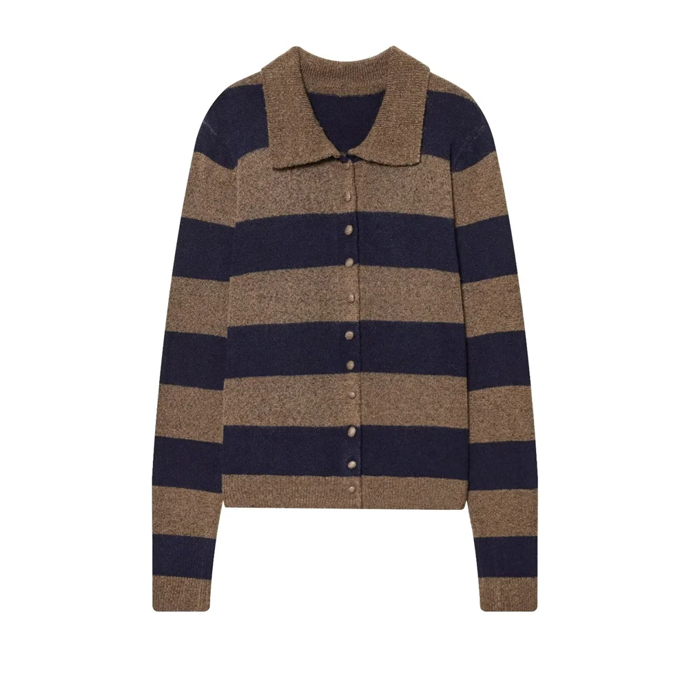 Women’s College Style Striped Knit Sweater