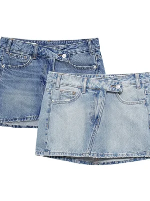 Chic High Street Denim Mini Skirt