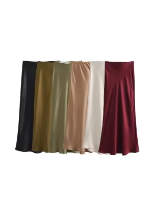 Elegant Soft Touch Midi Skirt