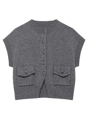 Women’s Spring O-Neck Knitted Vest