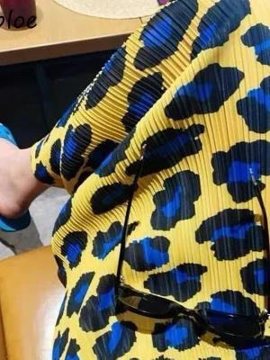 Women’s High Waist Leopard Print Split Skirt