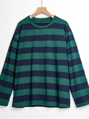 Gothic Striped Oversized Tee
